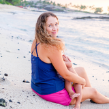 Women’s Strappy A-Line Tankini Top | “Navy”-SwimZip UPF 50+ Sun Protective Swimwear & UV Zipper Rash Guards-pos5