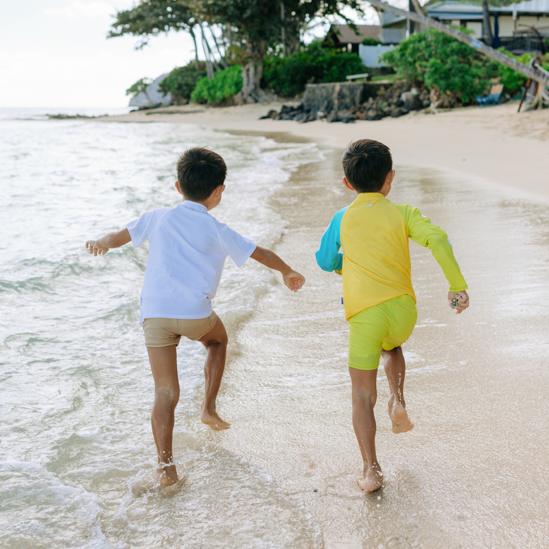 Kids Jammers Swim Shorts | "Sulphur Yellow"-SwimZip UPF 50+ Sun Protective Swimwear & UV Zipper Rash Guards-pos6