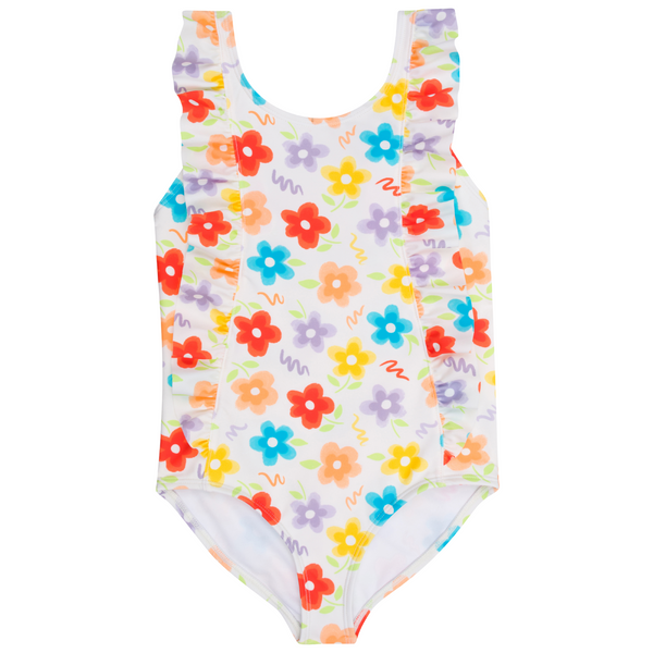 Girls Ruffle One-Piece Swimsuit | 