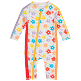 Sunsuit - Long Sleeve Romper Swimsuit | "Blossom"-0-6 Month-Blossom-SwimZip UPF 50+ Sun Protective Swimwear & UV Zipper Rash Guards-pos1