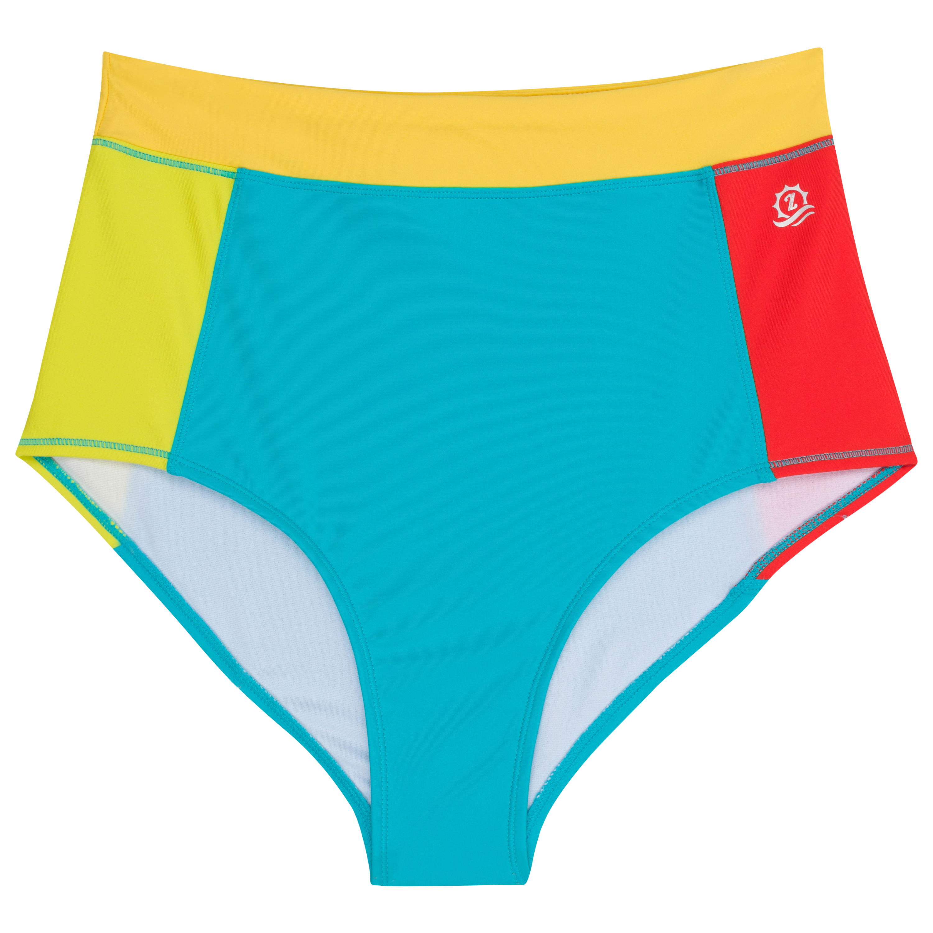 Women's High Waist Bikini Bottoms | "Color Pop"-XS-Color Pop-SwimZip UPF 50+ Sun Protective Swimwear & UV Zipper Rash Guards-pos1