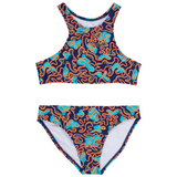 Girls Halter Top Bikini Set (2 Piece) | "Deep Dive"-2T-Deep Dive-SwimZip UPF 50+ Sun Protective Swimwear & UV Zipper Rash Guards-pos1