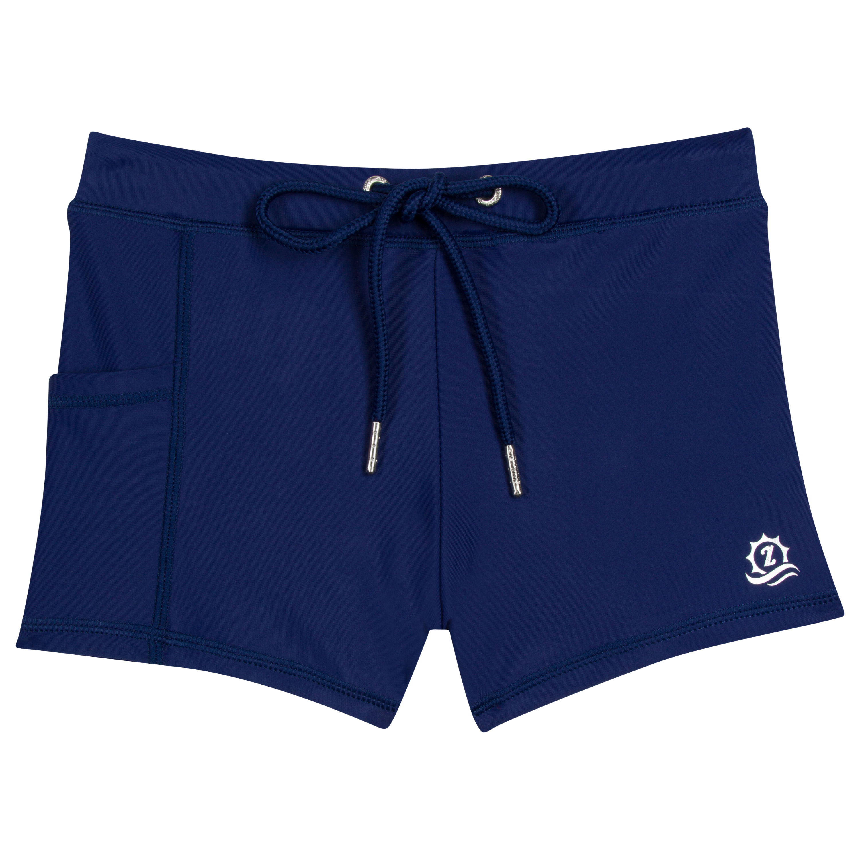 Kids Euro Swim Shorties | "Navy"-SwimZip UPF 50+ Sun Protective Swimwear & UV Zipper Rash Guards-pos1