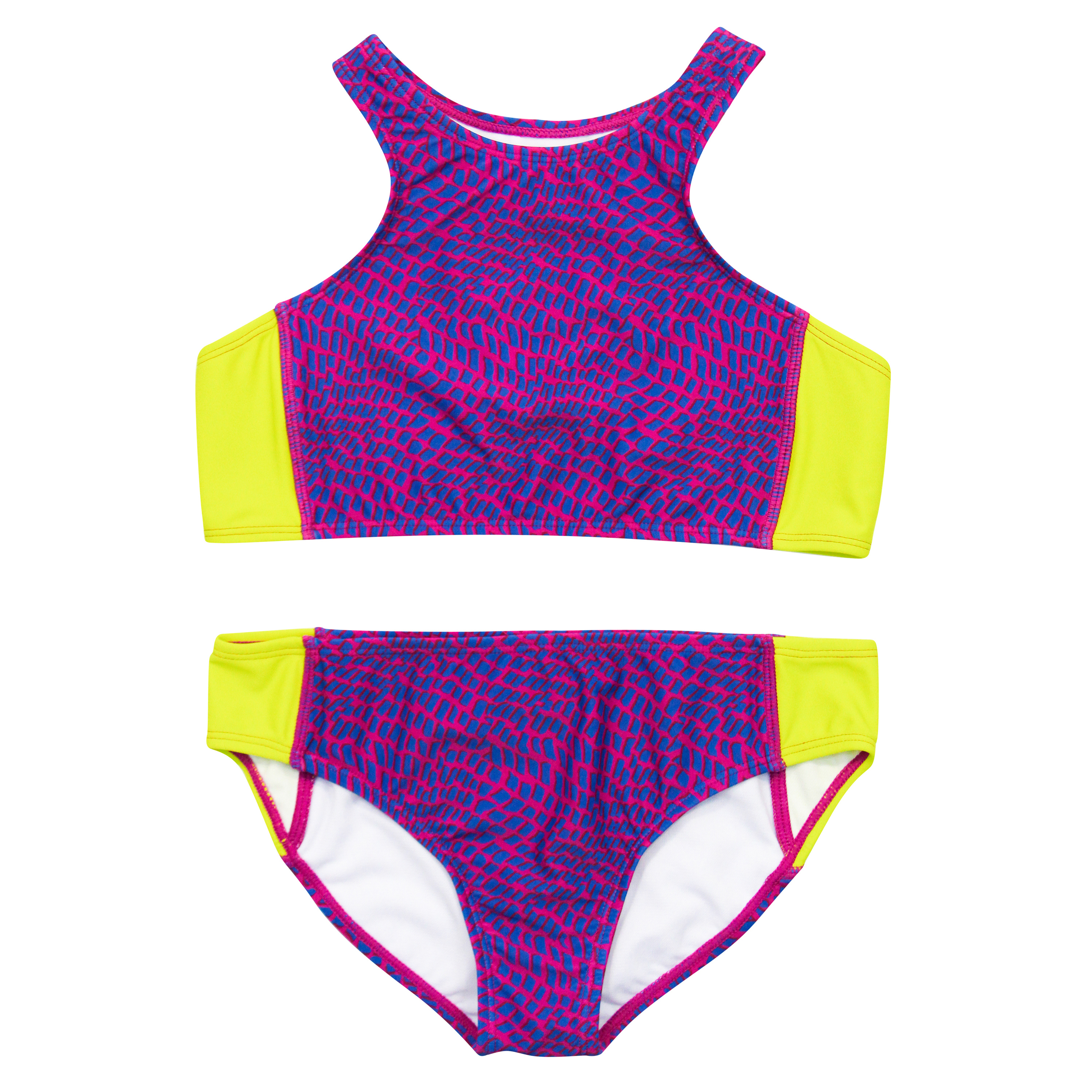 Girls Halter Top Bikini Set (2 Piece) | "In Disguise"-2T-In Disguise-SwimZip UPF 50+ Sun Protective Swimwear & UV Zipper Rash Guards-pos1