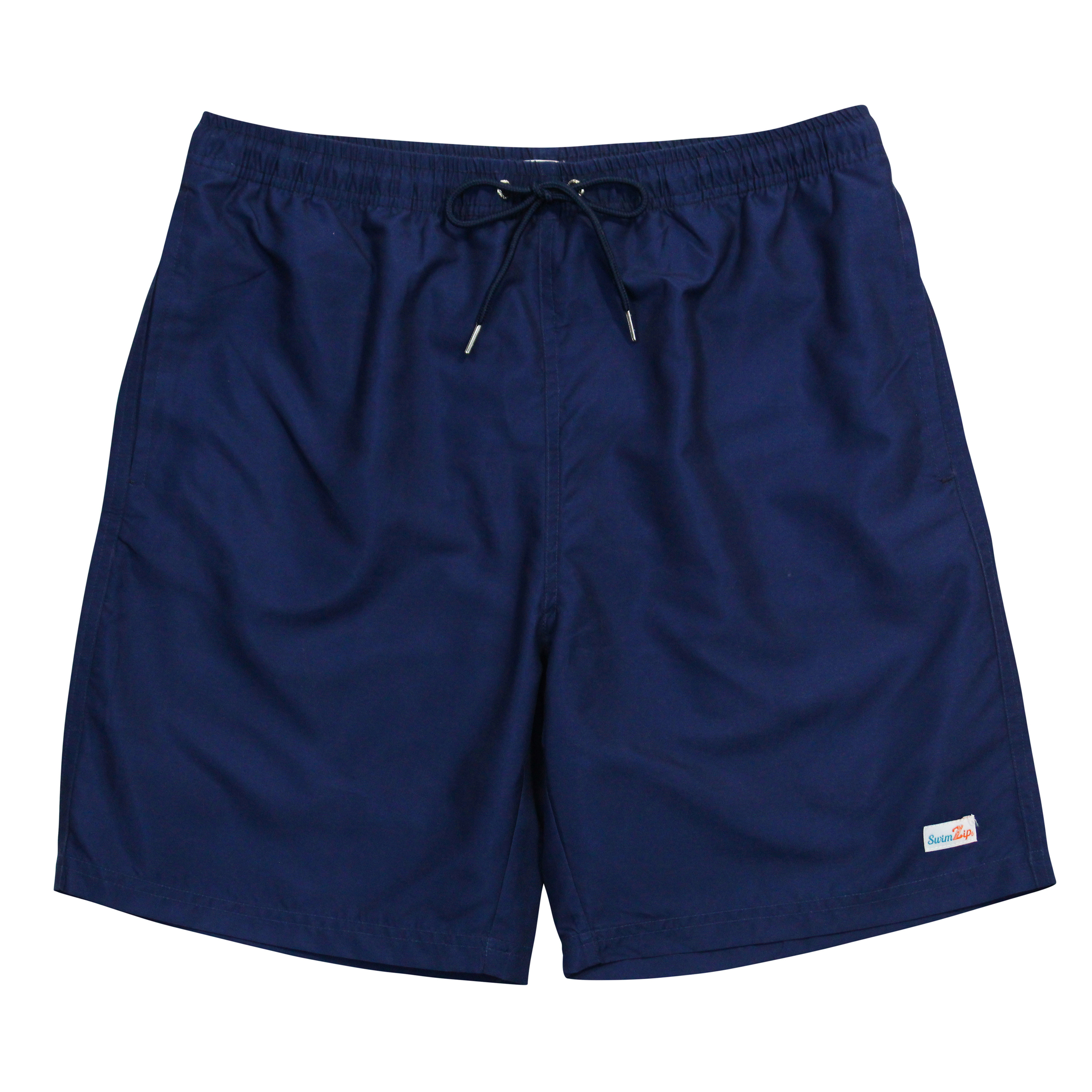 Men's 8" Swim Trunks Boxer Brief Liner | "Navy"-S-Navy-SwimZip UPF 50+ Sun Protective Swimwear & UV Zipper Rash Guards-pos1