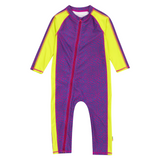 Sunsuit - Long Sleeve Romper Swimsuit | "In Disguise"-0-6 Month-In Disguise-SwimZip UPF 50+ Sun Protective Swimwear & UV Zipper Rash Guards-pos1