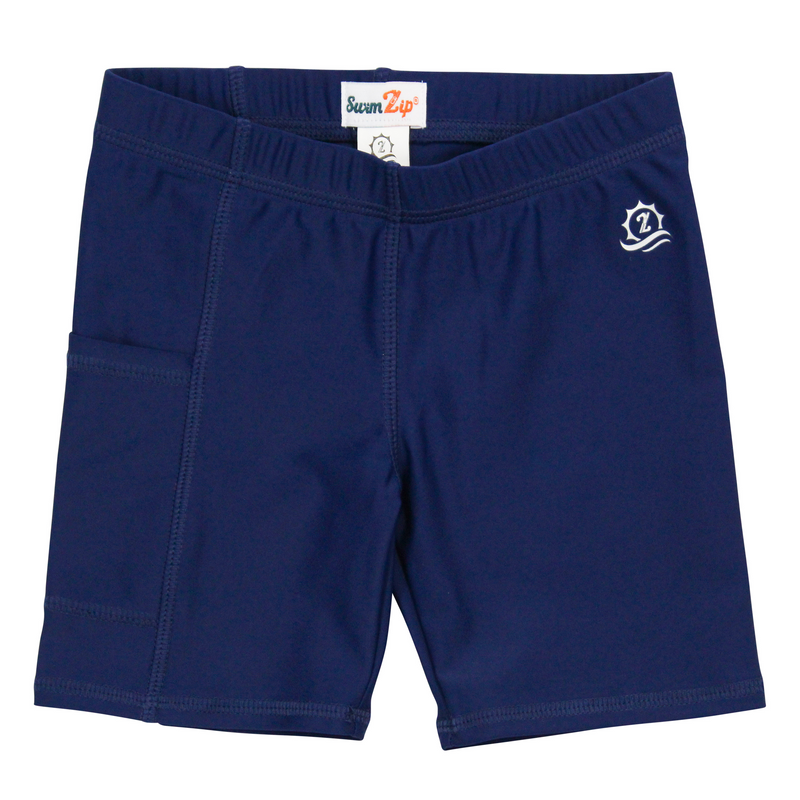Kids Jammers Swim Shorts | "Navy"-2T-Navy-SwimZip UPF 50+ Sun Protective Swimwear & UV Zipper Rash Guards-pos1