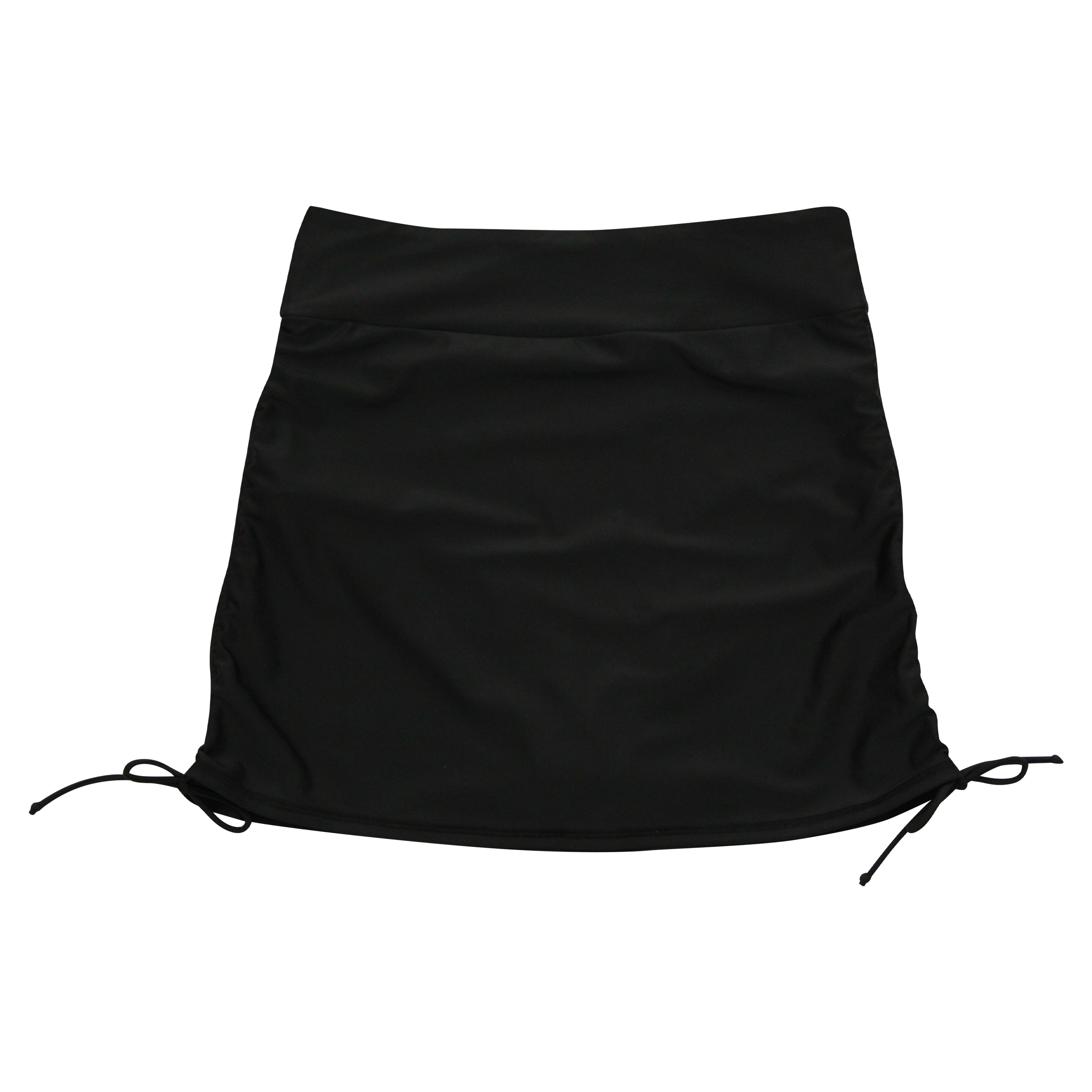 Women's Adjustable Swim Skirt Swim Bottom | "Black"-XS-Black-SwimZip UPF 50+ Sun Protective Swimwear & UV Zipper Rash Guards-pos1