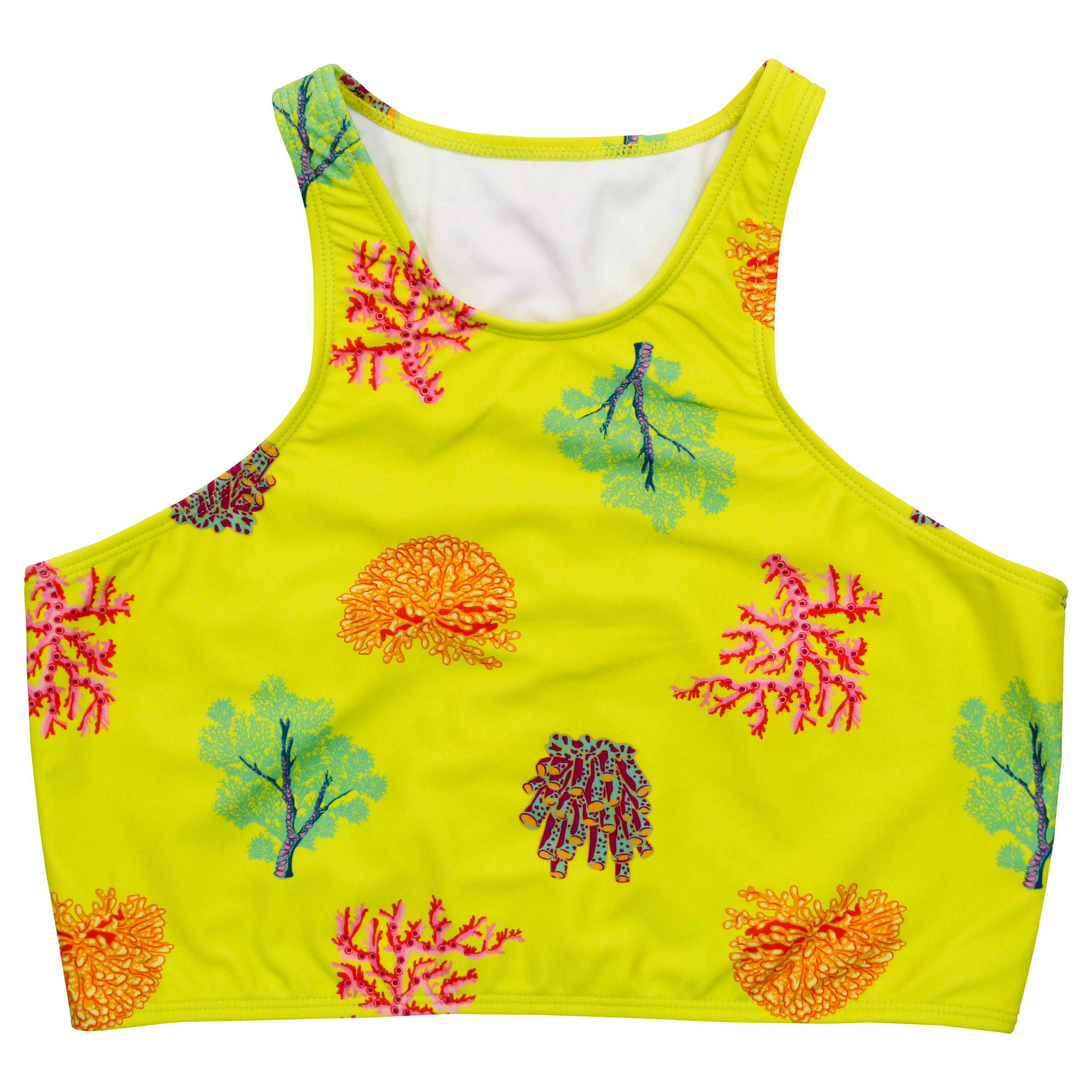 Women's Halter Bikini Top | "Coral"-XS-Coral-SwimZip UPF 50+ Sun Protective Swimwear & UV Zipper Rash Guards-pos1