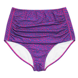 Women's High Waist Bikini Bottoms Ruched | "In Disguise"-XS-In Disguise-SwimZip UPF 50+ Sun Protective Swimwear & UV Zipper Rash Guards-pos1