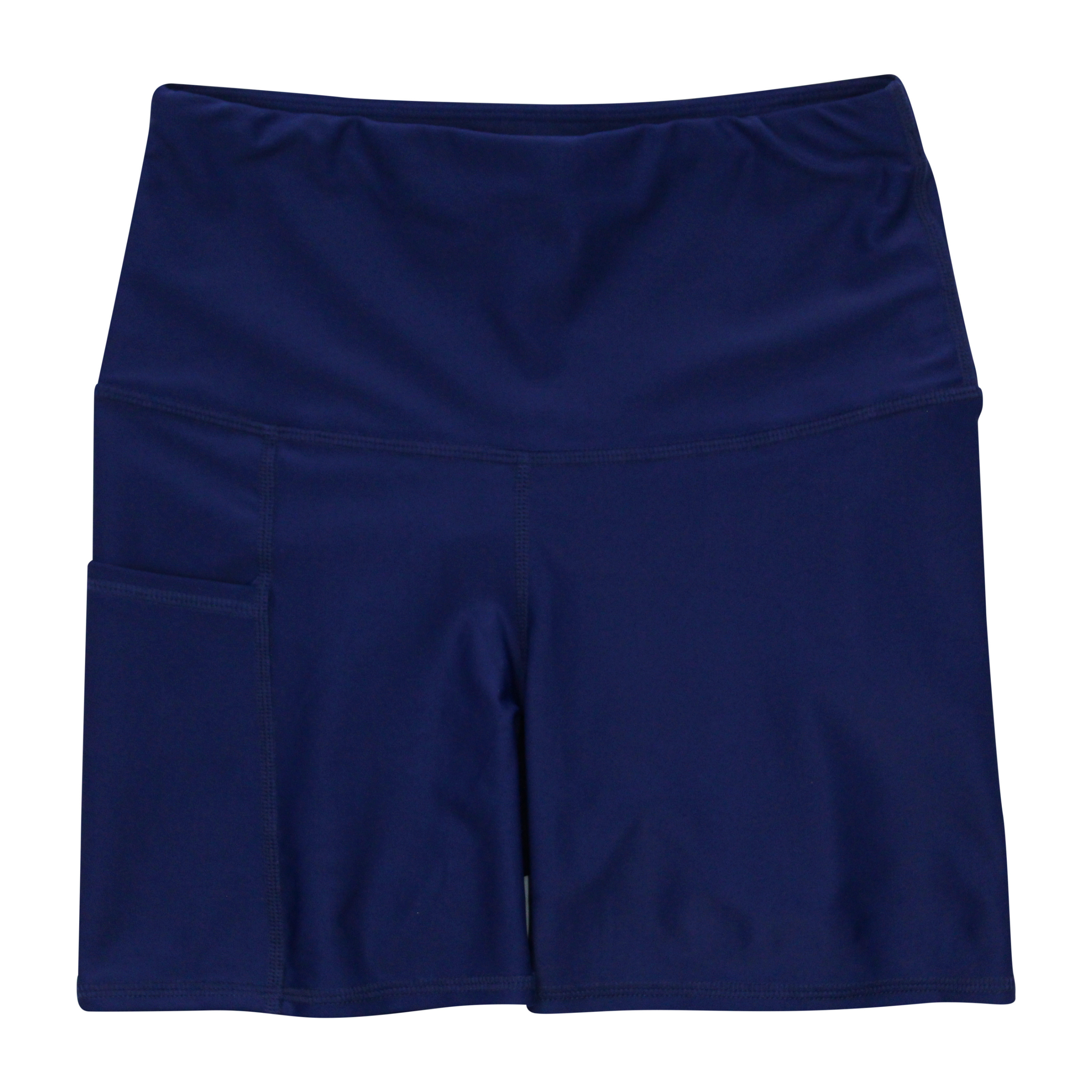 Women's Long Swim Bike Short with Pocket | “Navy”-XS-Navy-SwimZip UPF 50+ Sun Protective Swimwear & UV Zipper Rash Guards-pos1