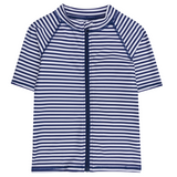 Kids Short Sleeve Zipper Rash Guard Swim Shirt | “Stunner”-SwimZip UPF 50+ Sun Protective Swimwear & UV Zipper Rash Guards-pos1