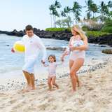 Women's High Waist Bikini Bottoms | "Pink Gingham"-SwimZip UPF 50+ Sun Protective Swimwear & UV Zipper Rash Guards-pos2