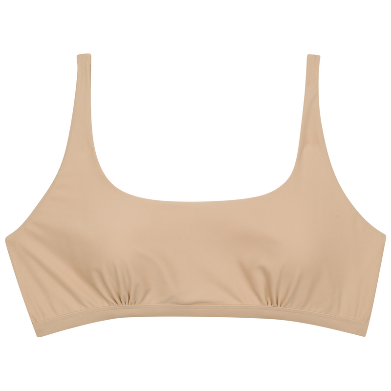 Women's Scoop Neck Bikini Top Plus Size | "Sandy Beach"-1X-Sandy Beach-SwimZip UPF 50+ Sun Protective Swimwear & UV Zipper Rash Guards-pos1