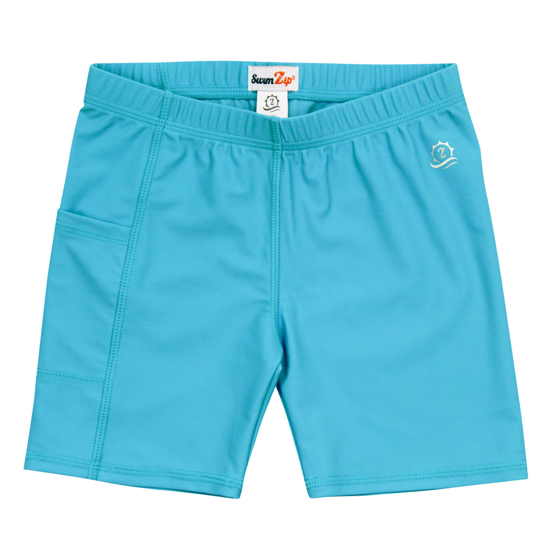 Kids Jammers Swim Shorts | "Scuba Blue"-2T-Scuba Blue-SwimZip UPF 50+ Sun Protective Swimwear & UV Zipper Rash Guards-pos1