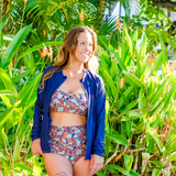 Women's Scoop Neck Bikini Top Plus Size | "Deep Dive"-SwimZip UPF 50+ Sun Protective Swimwear & UV Zipper Rash Guards-pos2