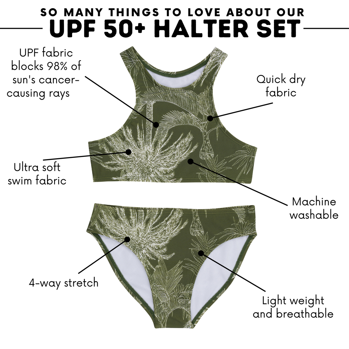Swim Systems Out to Sea Hanalei Halter Bikini Top
