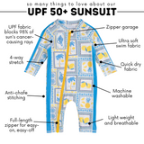 Sunsuit - Long Sleeve Romper Swimsuit | "Mediterranean Lemons"-SwimZip UPF 50+ Sun Protective Swimwear & UV Zipper Rash Guards-pos4