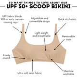 Women's Scoop Neck Bikini Top Plus Size | "Sandy Beach"-SwimZip UPF 50+ Sun Protective Swimwear & UV Zipper Rash Guards-pos4