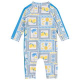 Sunsuit - Long Sleeve Romper Swimsuit | "Mediterranean Lemons"-SwimZip UPF 50+ Sun Protective Swimwear & UV Zipper Rash Guards-pos5