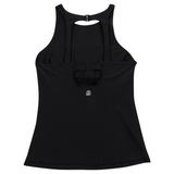 Women’s High Neck Fitted Tankini Top | “Black”-SwimZip UPF 50+ Sun Protective Swimwear & UV Zipper Rash Guards-pos10