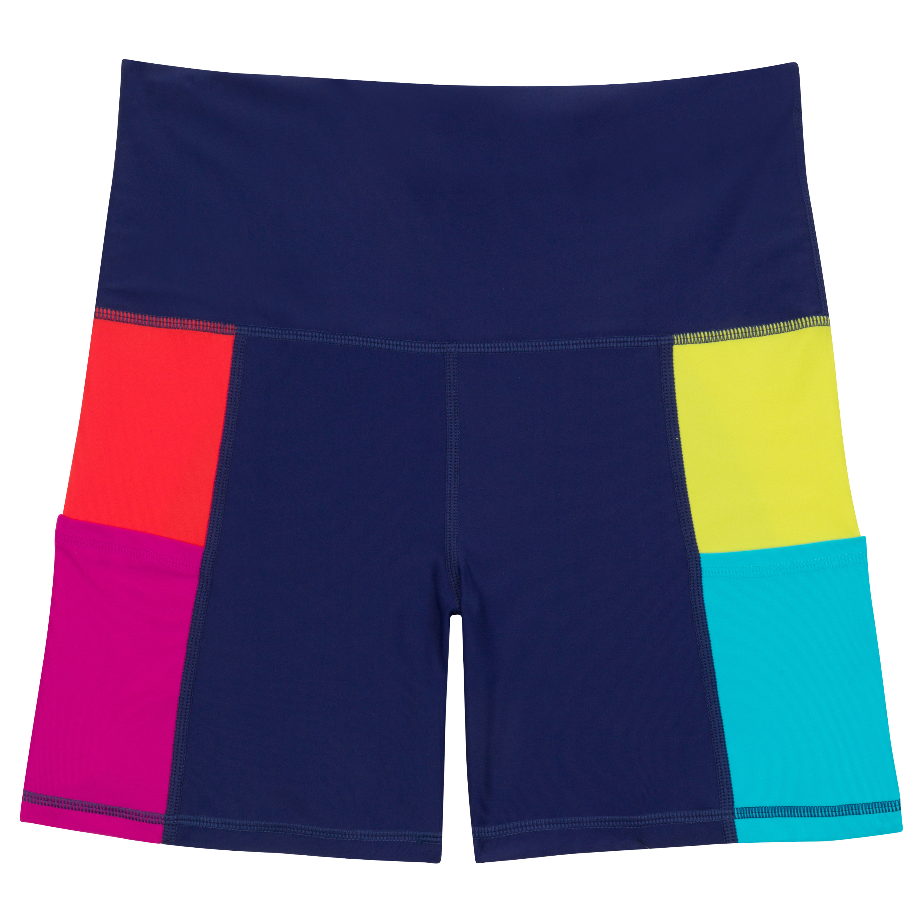 Women s Long Swim Bike Short with Pocket Color Pop