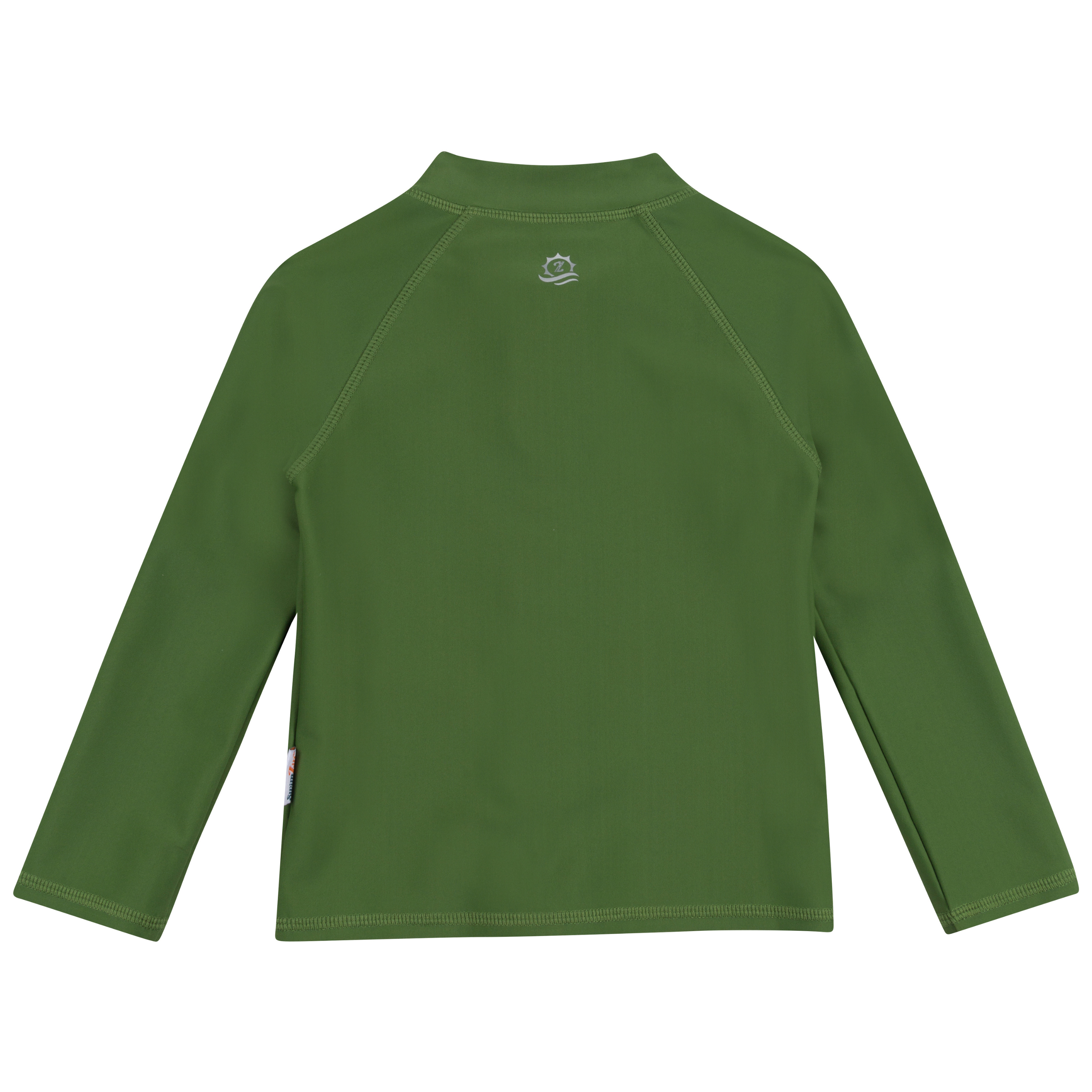 Kids UPF 50+ Long Sleeve Zipper Rash Guard Swim Shirt | "Garden Green"-SwimZip UPF 50+ Sun Protective Swimwear & UV Zipper Rash Guards-pos8