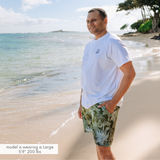 Men's 8" Swim Trunks Boxer Brief Liner | "Hawaiian Rainforest"-SwimZip UPF 50+ Sun Protective Swimwear & UV Zipper Rash Guards-pos2