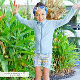 Kids Jammers Swim Shorts | "Mediterranean Lemons"-SwimZip UPF 50+ Sun Protective Swimwear & UV Zipper Rash Guards-pos2