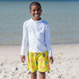 Boys Swim Trunks Boxer Brief Liner (sizes 6-12) | "Coral"-SwimZip UPF 50+ Sun Protective Swimwear & UV Zipper Rash Guards-pos2