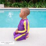 Sunsuit - Long Sleeve Romper Swimsuit | "In Disguise"-SwimZip UPF 50+ Sun Protective Swimwear & UV Zipper Rash Guards-pos2