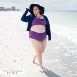 Women's High Waist Bikini Bottoms Ruched | "In Disguise"-SwimZip UPF 50+ Sun Protective Swimwear & UV Zipper Rash Guards-pos2