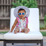 Girls Ruffle One-Piece Swimsuit | "Too Sweet" Floral Garden-SwimZip UPF 50+ Sun Protective Swimwear & UV Zipper Rash Guards-pos3