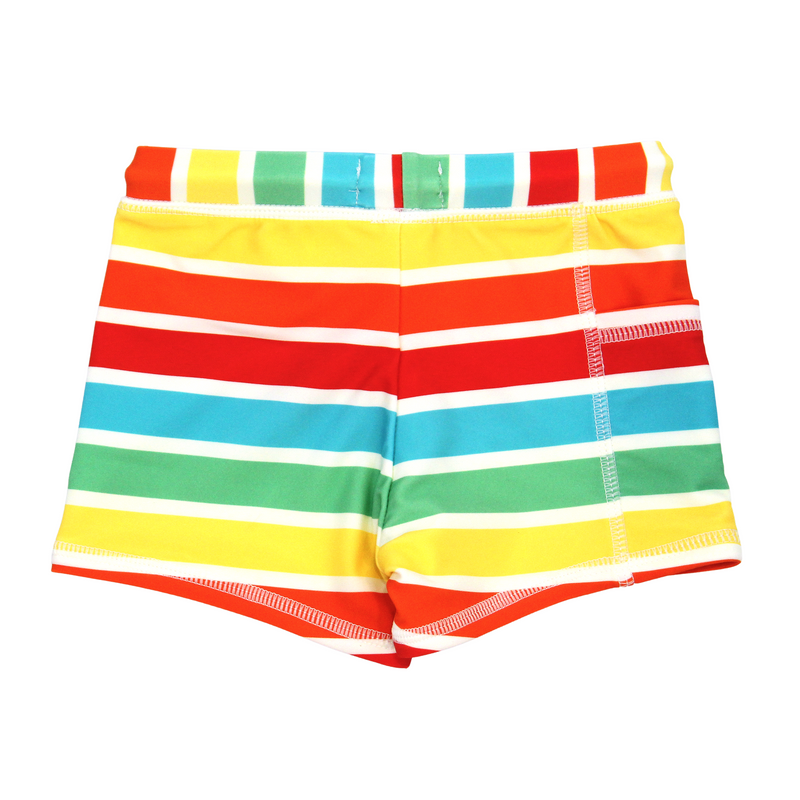 Kids Euro Swim Shorties | "Rainbow"-SwimZip UPF 50+ Sun Protective Swimwear & UV Zipper Rash Guards-pos4