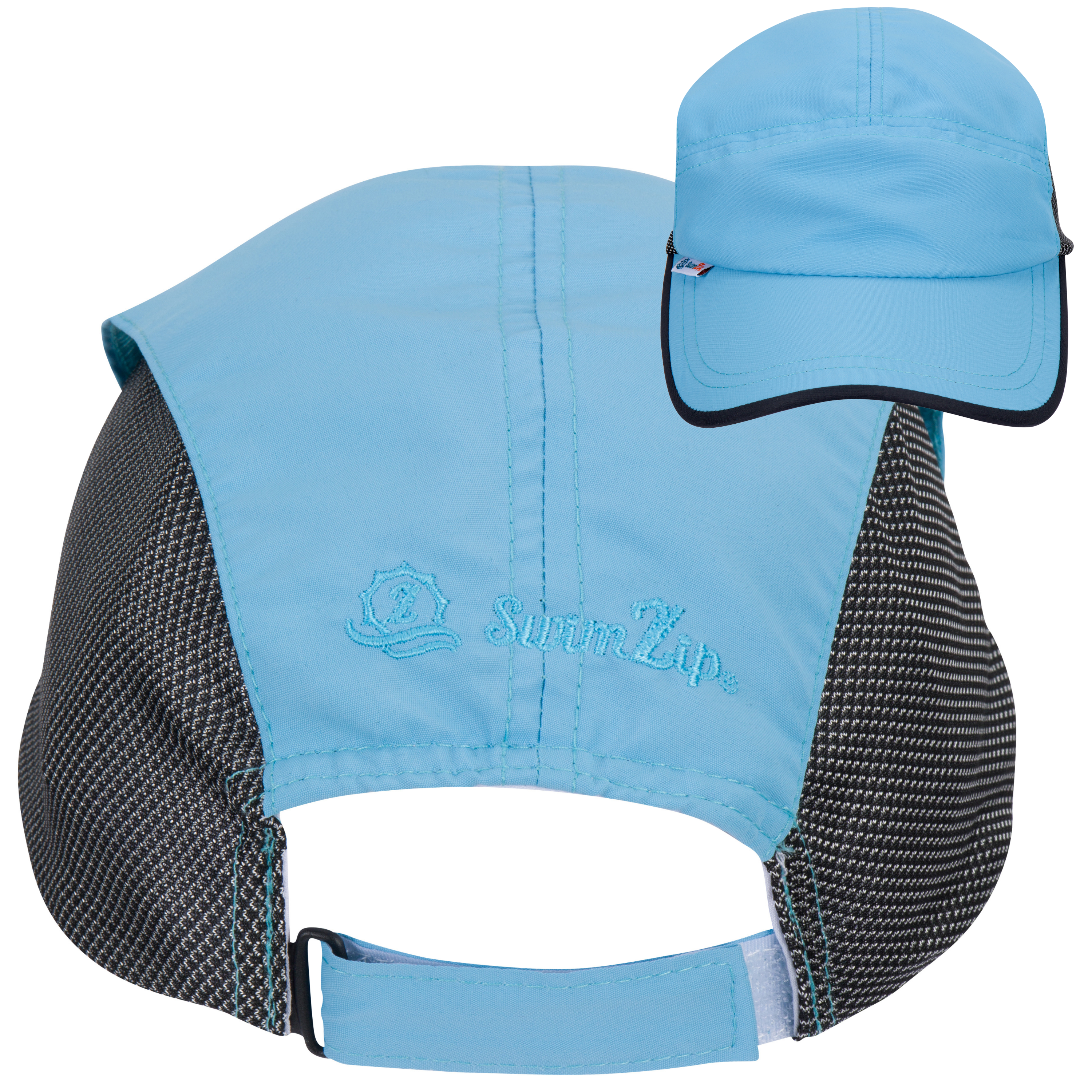 Adjustable UPF Baseball Hat - one-size fits all | Aqua Sky-1 Size-Aqua Sky-SwimZip UPF 50+ Sun Protective Swimwear & UV Zipper Rash Guards-pos7