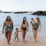 Women’s Strappy A-Line Tankini Top | “Hawaiian Rainforest”-SwimZip UPF 50+ Sun Protective Swimwear & UV Zipper Rash Guards-pos3