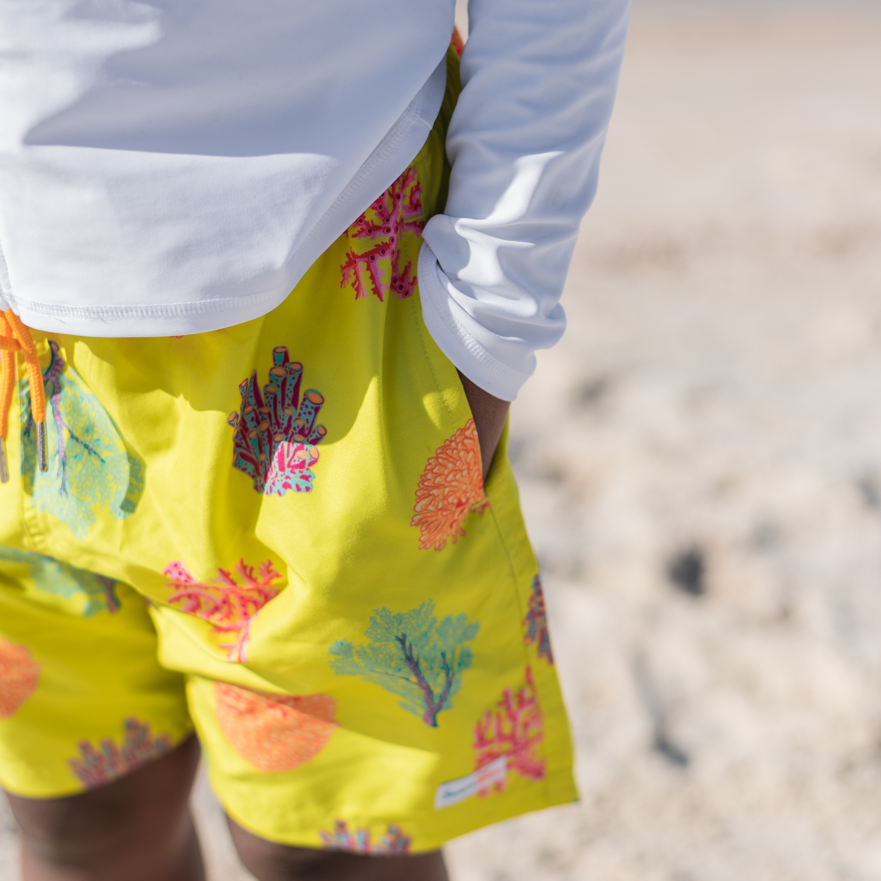 Boys Swim Trunks Boxer Brief Liner (sizes 6-14) | "Coral"-SwimZip UPF 50+ Sun Protective Swimwear & UV Zipper Rash Guards-pos5