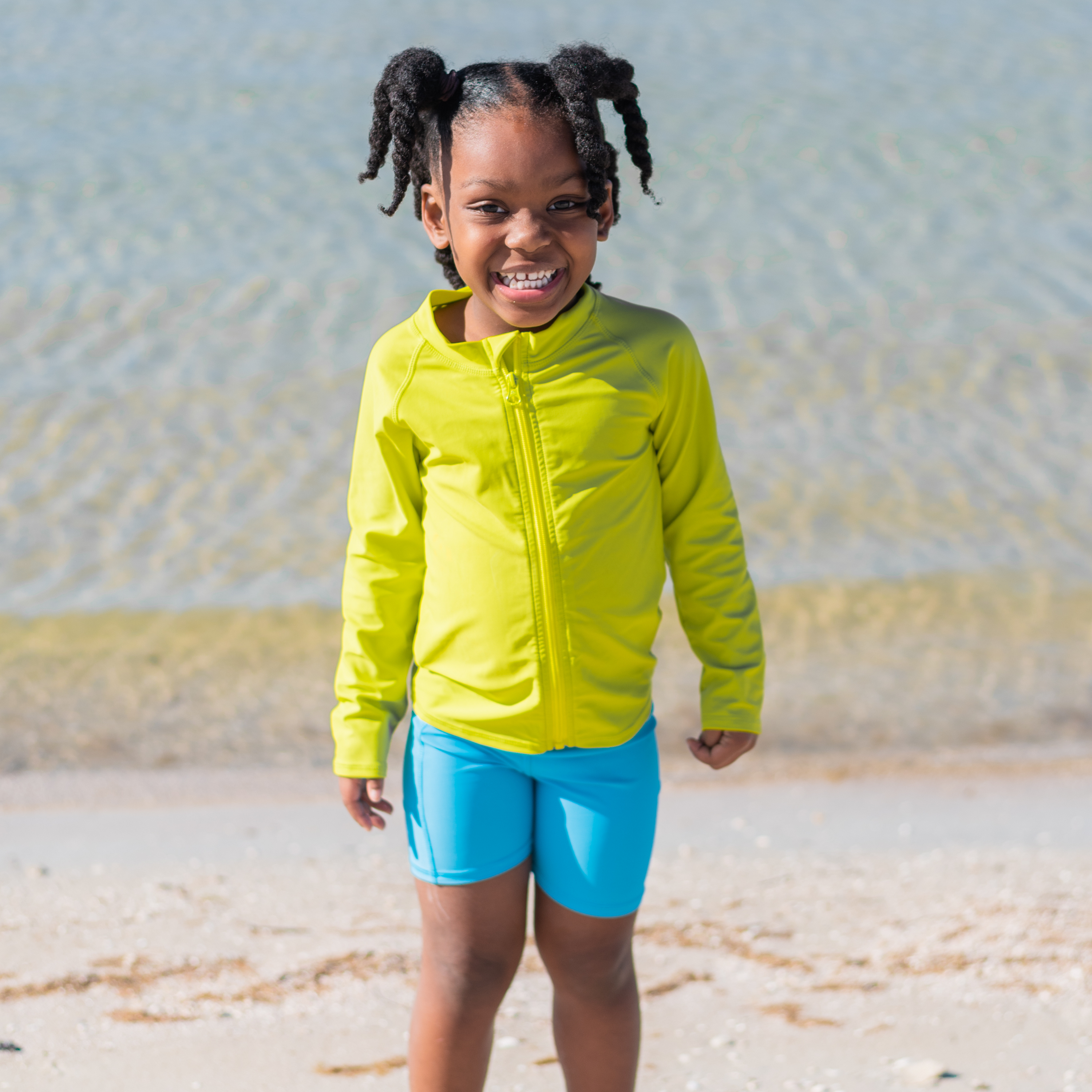 Kids Jammers Swim Shorts | "Aqua"-SwimZip UPF 50+ Sun Protective Swimwear & UV Zipper Rash Guards-pos3