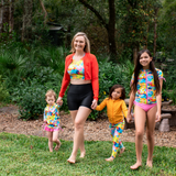Kids Swim Pants | "Joyful"-SwimZip UPF 50+ Sun Protective Swimwear & UV Zipper Rash Guards-pos3