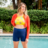 Women's Halter Bikini Top | "Coral"-SwimZip UPF 50+ Sun Protective Swimwear & UV Zipper Rash Guards-pos3