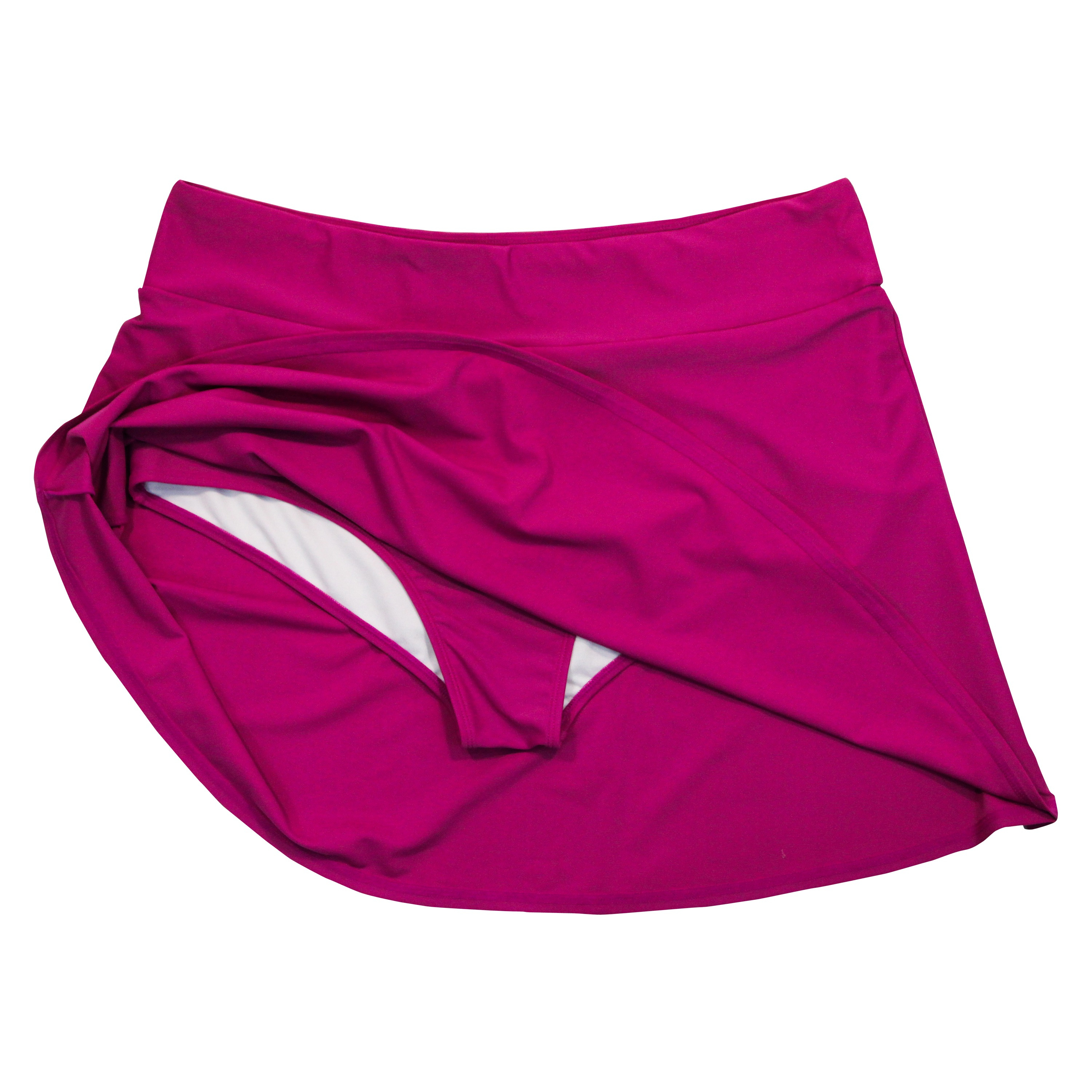 Women's A-Line Swim Skirt Swim Bottom | "Fuchsia"-SwimZip UPF 50+ Sun Protective Swimwear & UV Zipper Rash Guards-pos6