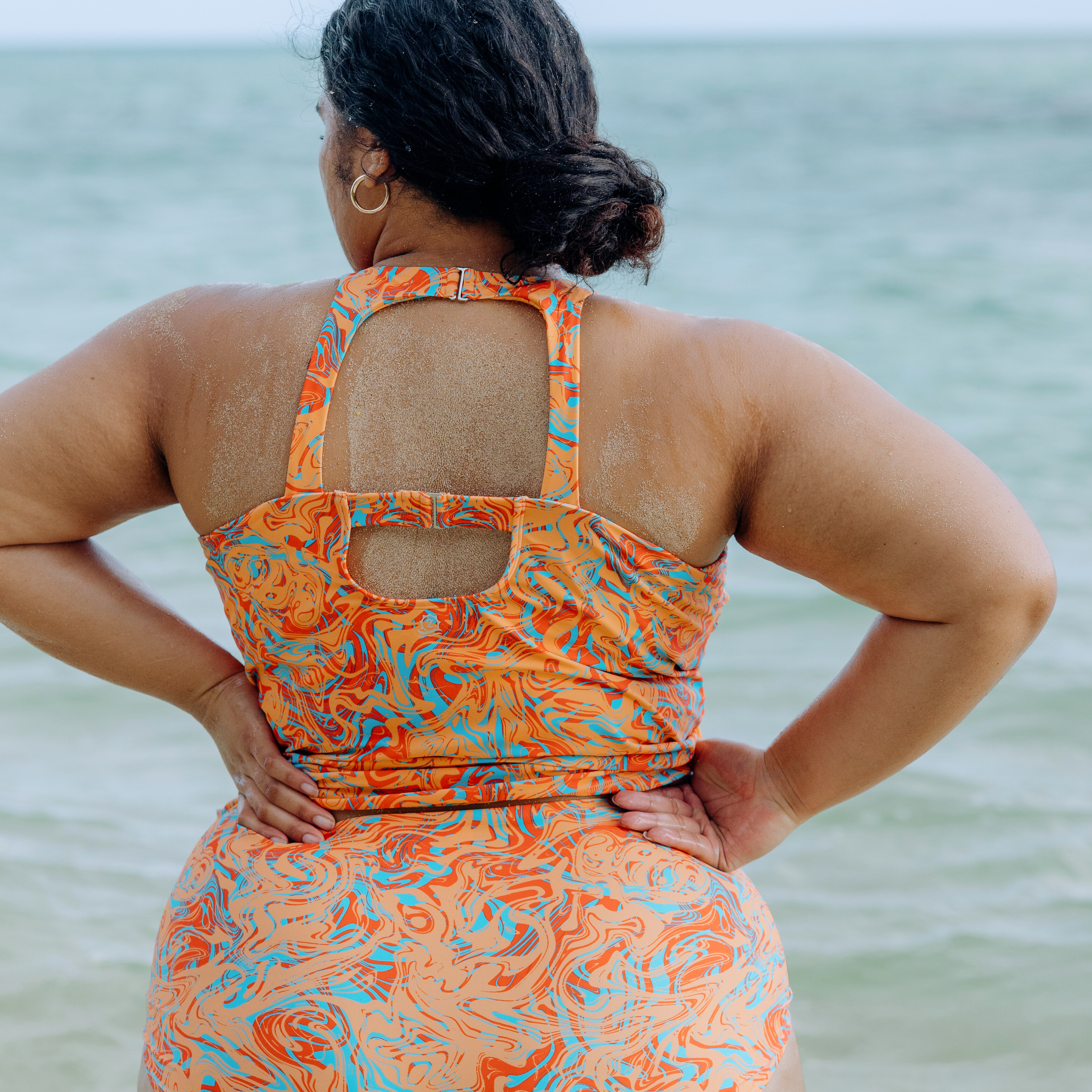 Fitted online tankini top