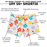 Kids Euro Swim Shorties | "Blossom"-SwimZip UPF 50+ Sun Protective Swimwear & UV Zipper Rash Guards-pos4