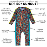 Sunsuit - Long Sleeve Romper Swimsuit | "Deep Dive"-SwimZip UPF 50+ Sun Protective Swimwear & UV Zipper Rash Guards-pos4