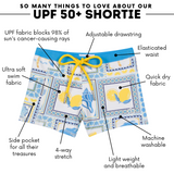 Kids Euro Swim Shorties | "Mediterranean Lemons"-SwimZip UPF 50+ Sun Protective Swimwear & UV Zipper Rash Guards-pos4
