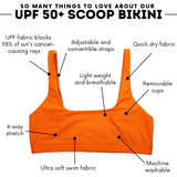 Women's Scoop Neck Bikini Top | "Orange"-SwimZip UPF 50+ Sun Protective Swimwear & UV Zipper Rash Guards-pos4