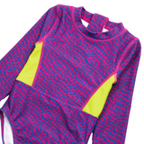 Girls Long Sleeve Surf Suit (One Piece Bodysuit) | "In Disguise"-SwimZip UPF 50+ Sun Protective Swimwear & UV Zipper Rash Guards-pos4