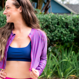 Women's Scoop Neck Bikini Top | "Navy"-SwimZip UPF 50+ Sun Protective Swimwear & UV Zipper Rash Guards-pos4