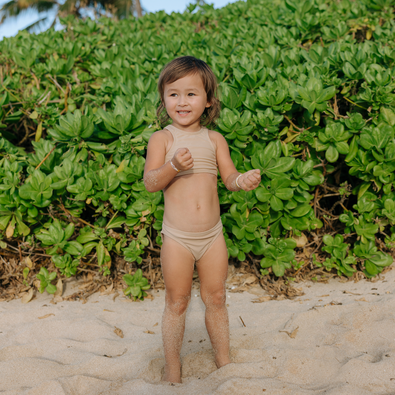 Girls Halter Top Bikini Set (2 Piece) | "Sandy Beach"-SwimZip UPF 50+ Sun Protective Swimwear & UV Zipper Rash Guards-pos6