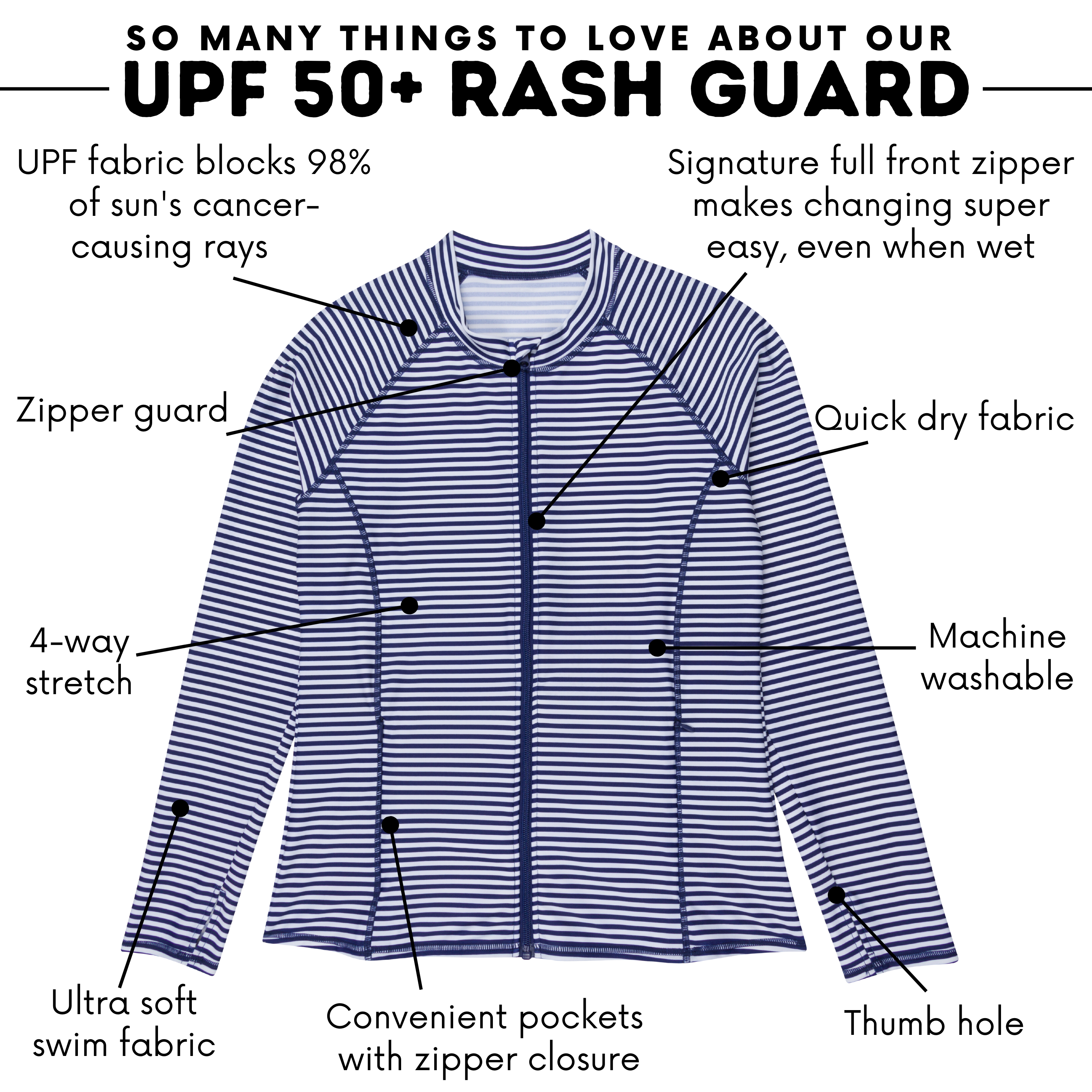 Women's Long Sleeve Rash Guard with Pockets | "Stunner"-SwimZip UPF 50+ Sun Protective Swimwear & UV Zipper Rash Guards-pos4